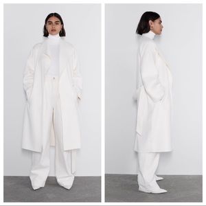 zara white wool coat